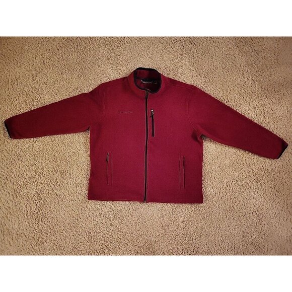 Free Country Burgundy/Dark Red Full Zip Fleece Winter Jacket Mens Size XXL/2XL - Picture 1 of 13